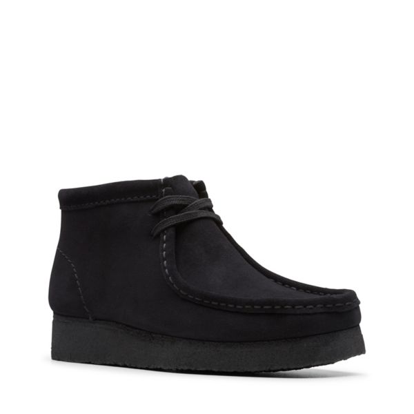 Clarks Womens Wallabee Boot Ankle Boots Black | UK-5719234